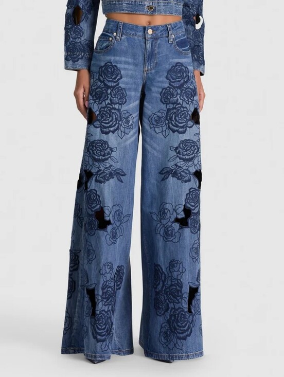Alice + Olivia Denim - Alice + Olivia SIDNEY LASER-CUT JEAN